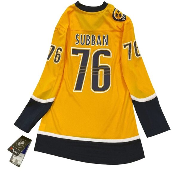 NEW Nashville Predators Subban Fanatics NHL Hockey Jersey Boys Youth L/XL - Picture 3 of 11